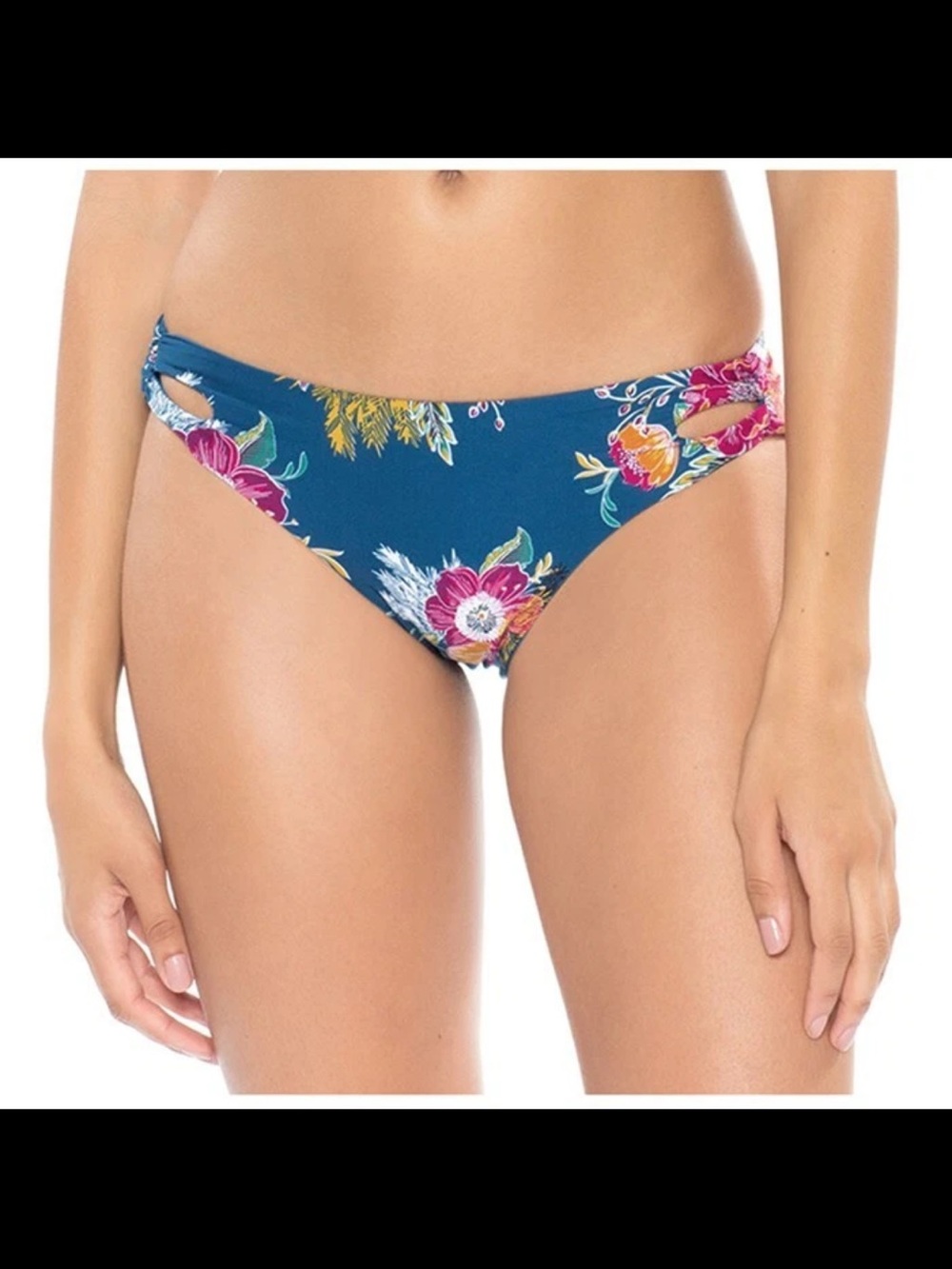 Soluna Swim Women's Over the Moon Cosmos Keyhole Full Moon Swim Bottoms Sz Large
